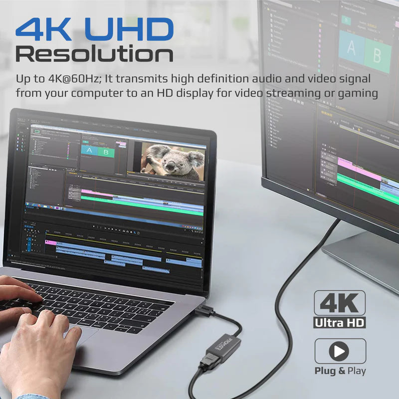 PROMATE 4K@60Hz High Definition DisplayPort to HDMI Adapter