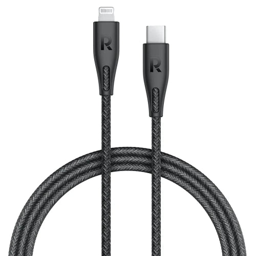 RAVPower RP-CB1017 Type-C to Lightning Cable 1.2m Nylon Color Braid Cable