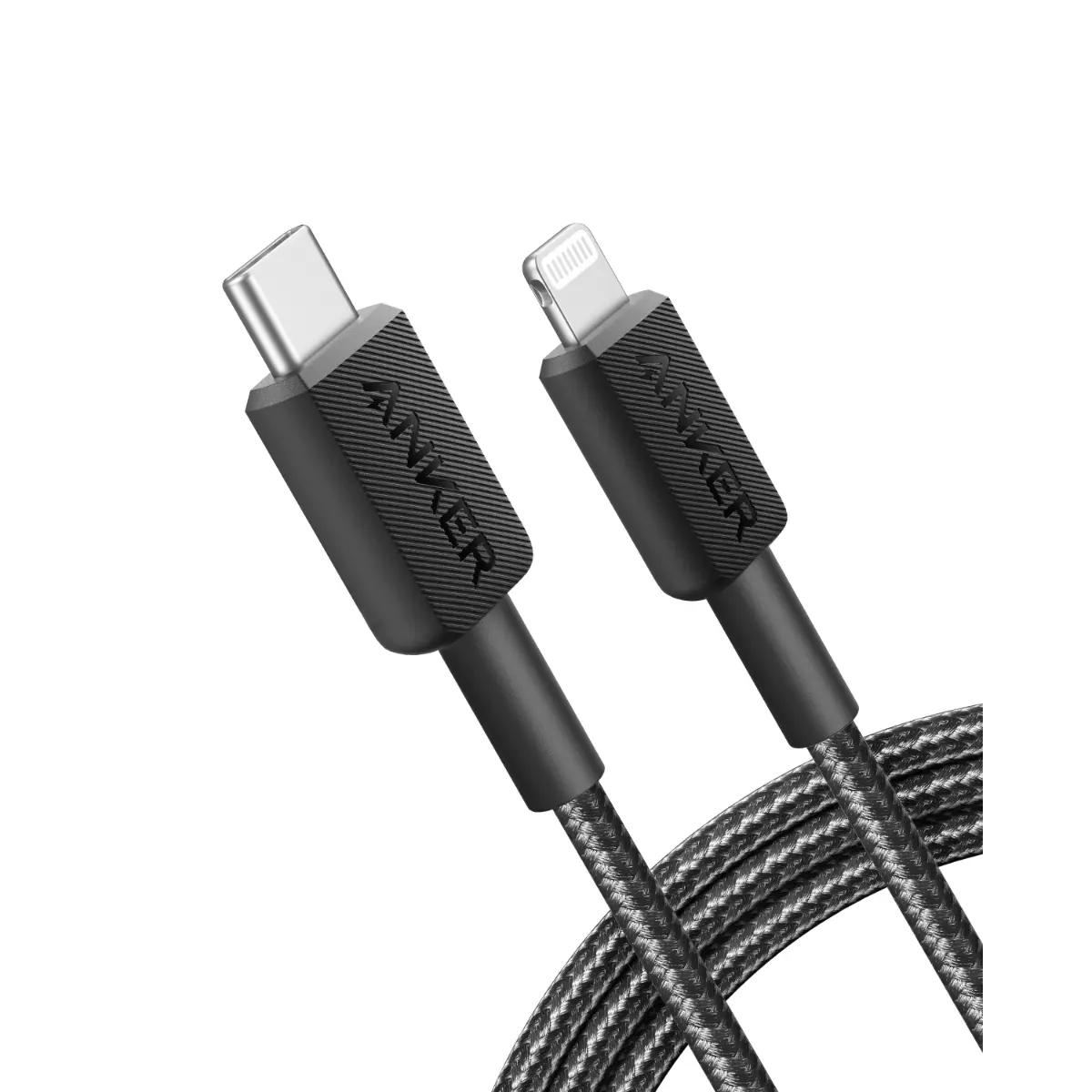 Anker 322 USB-C to Lightning Cable (6ft Braided) - Black