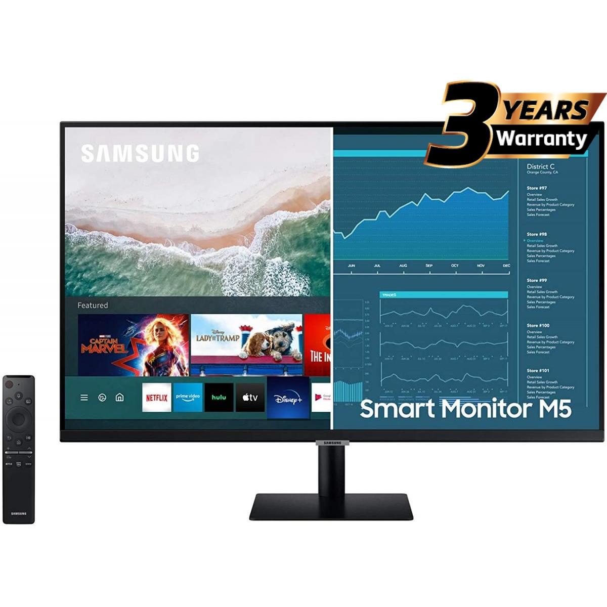 Samsung 27" M50A FHD Smart Monitor with Streaming TV in Black
