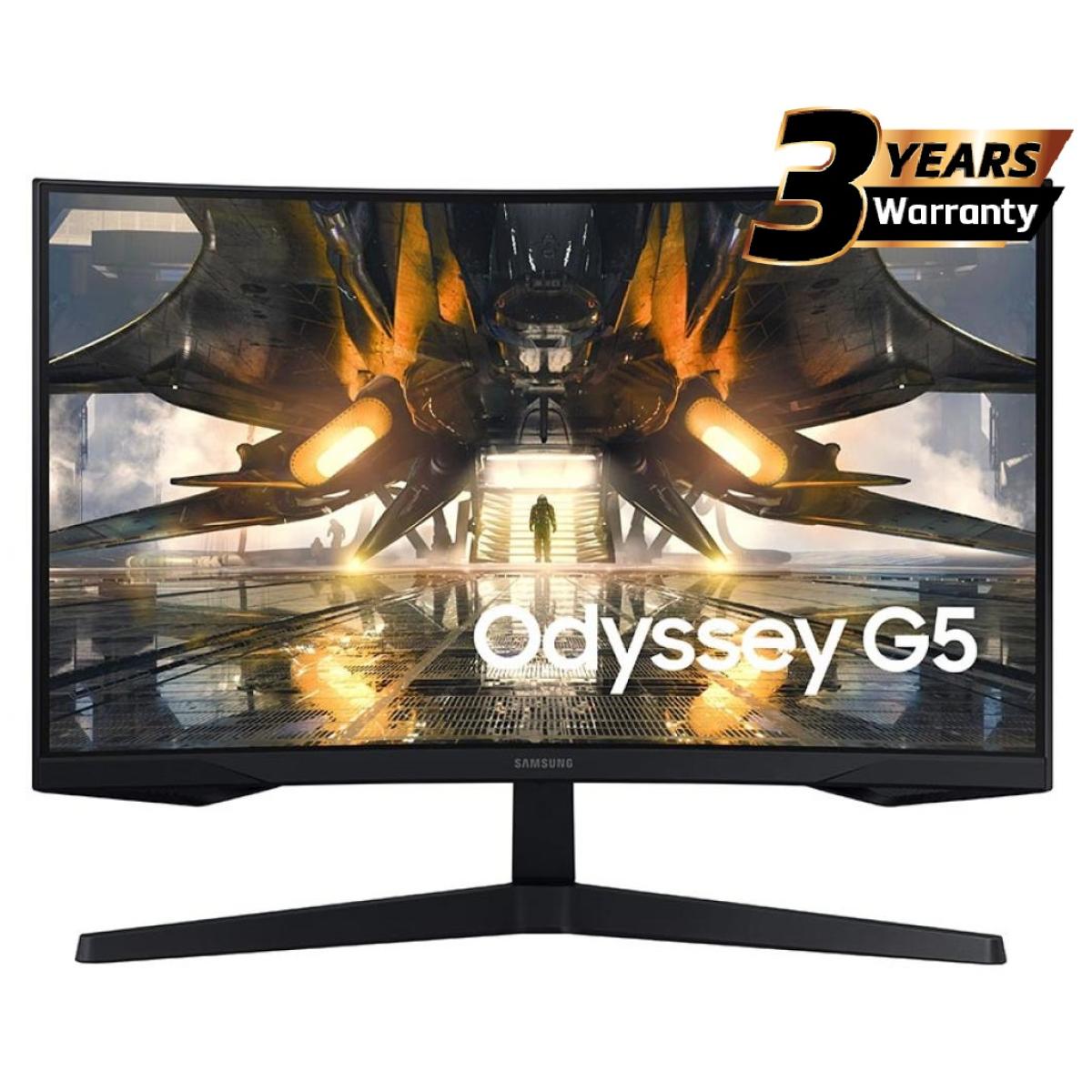 Samsung 27" Odyssey G55T Gaming WQHD 144Hz 1ms HDR Curved Gaming Monitor