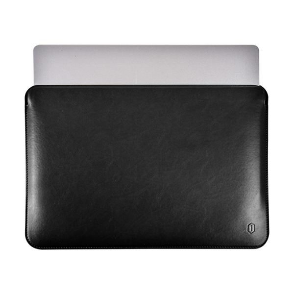 Wiwu skin pro platinum with microfiber leather sleeve for macbook 14.2" - black