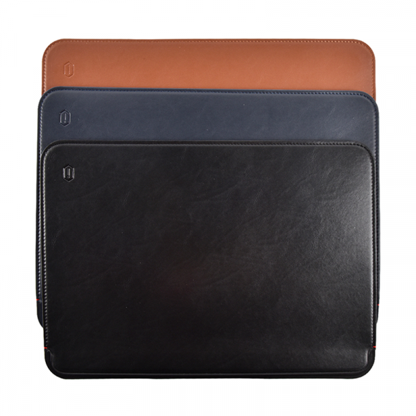 Wiwu skin pro platinum with microfiber leather sleeve for macbook 13.6" - brown