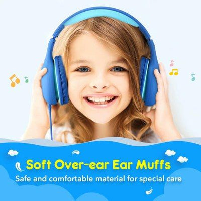 MPOW Wired Kids Headset Blue