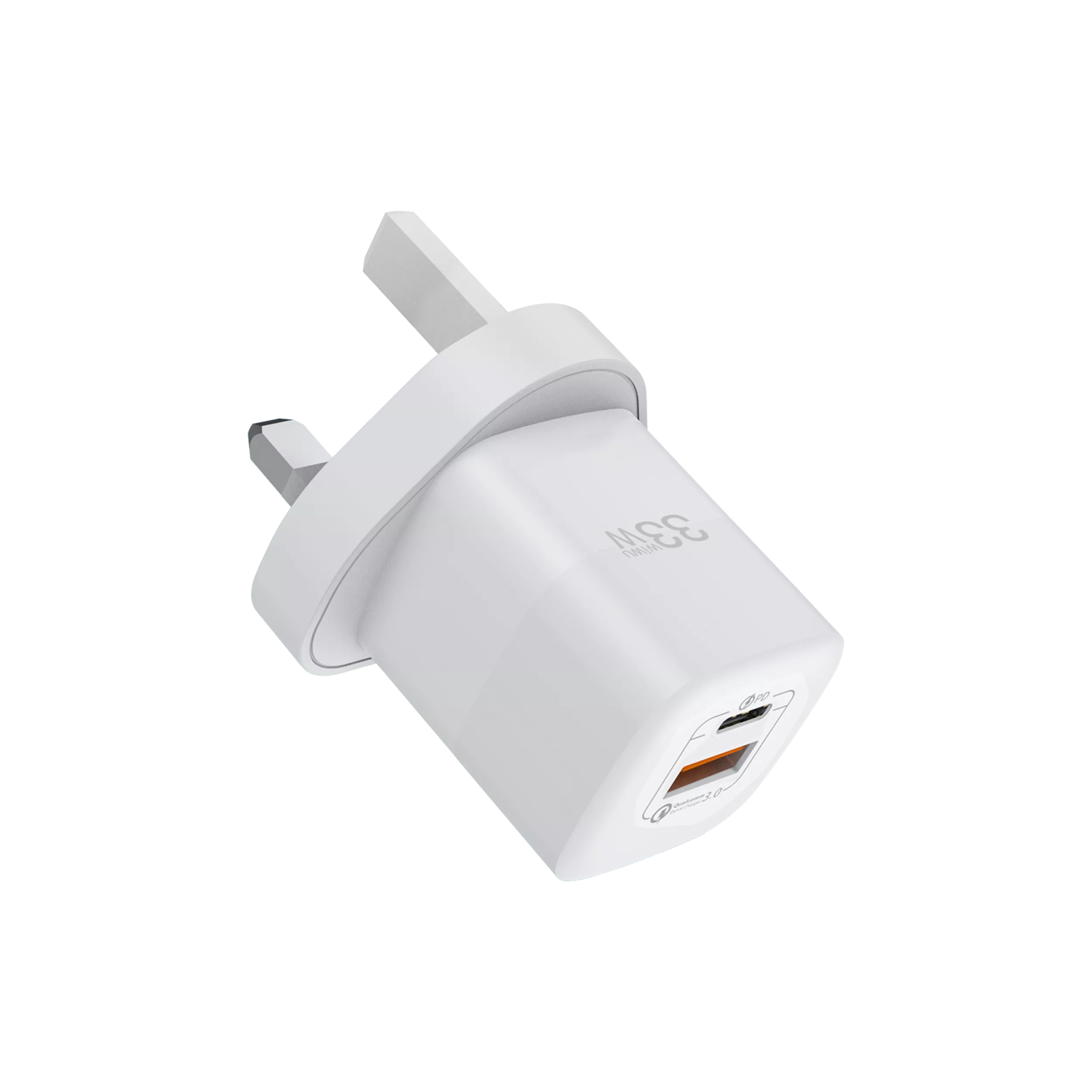 WiWU RY-U33 2 in 1 USB-C + USB-A 3.0 Wall Charger 33W Fast Charging Compatible iPhone iPad - JoCell جوسيل