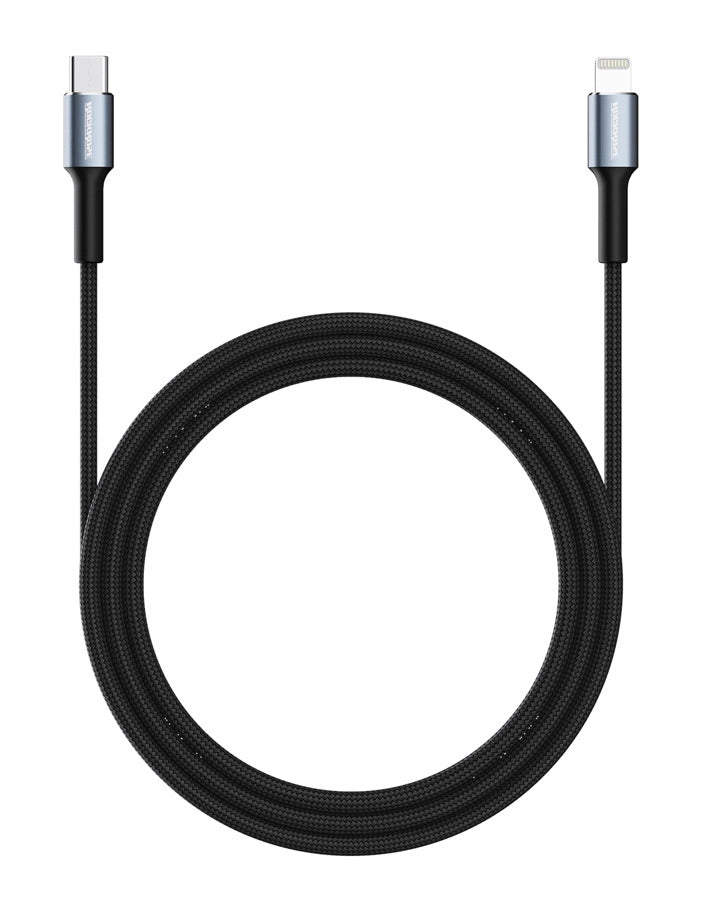 Rockrose Braided USB-C to Lightning Cable 20W White 1m