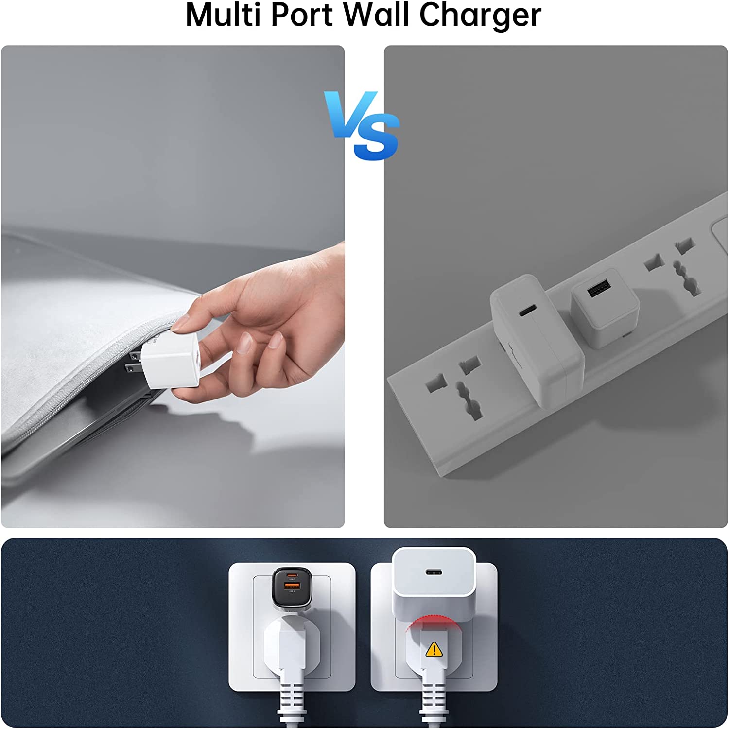 Mcdodo USB C Charger,33W USB C Wall Fast Charger Block Mini Size Dual Port