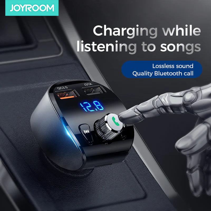 JOYROOM JR-CL02 Multi-Function Bluetooth MP3 Player QC3.0 Quick Charge Car Charger
