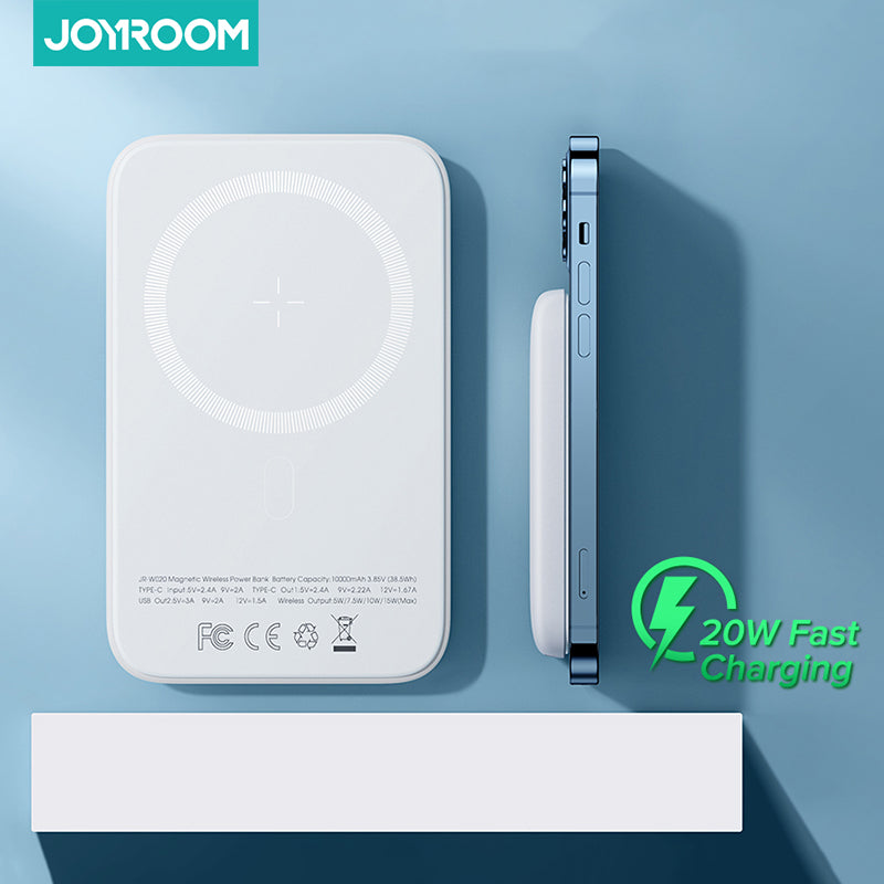 JOYROOM JR-W020 20W Mini magnetic wireless power bank 10000mah - JoCell جوسيل