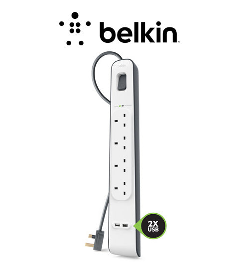 Belkin surge protector White 4 AC outlet(s) 2 m