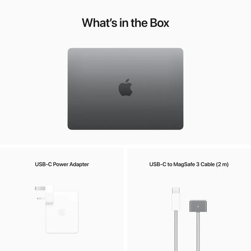 MacBook Air 13-inch: Apple M2 chip with 8-core CPU and 10-core GPU, 512GB - Space Grey