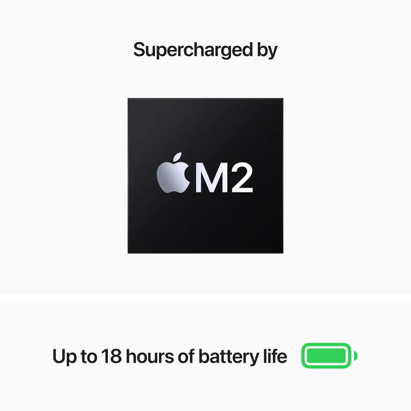 MacBook Air 13-inch: Apple M2 chip with 8-core CPU and 10-core GPU, 512GB - Space Grey