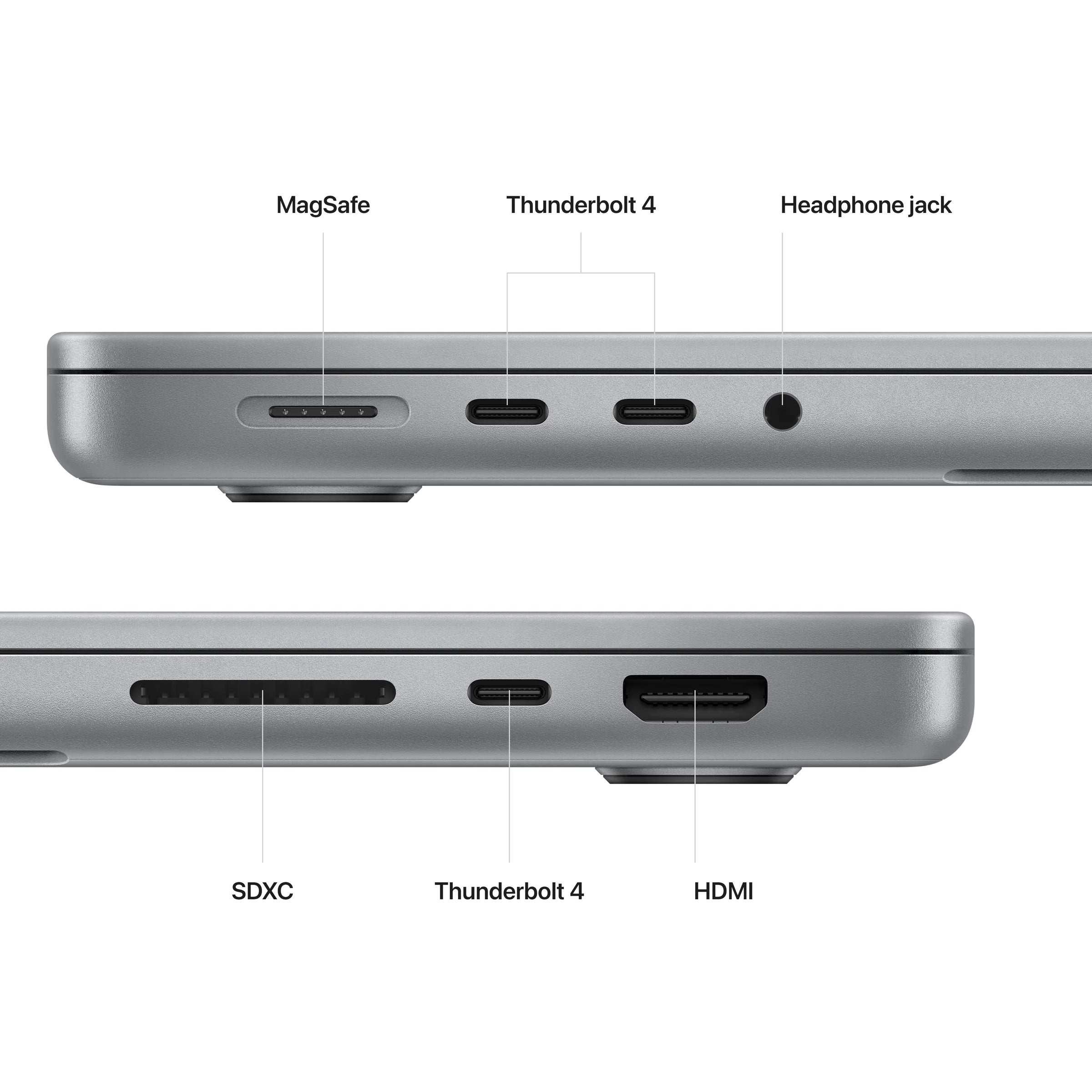 MacBook Pro 14-inch : Apple M2 Pro chip with 10‑core CPU and 16‑core GPU, 512GB SSD - Space Grey
