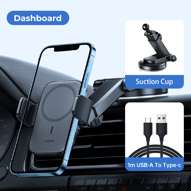 Joyroom Magnetic Wireless Car Charger Holder air vent & dashboard