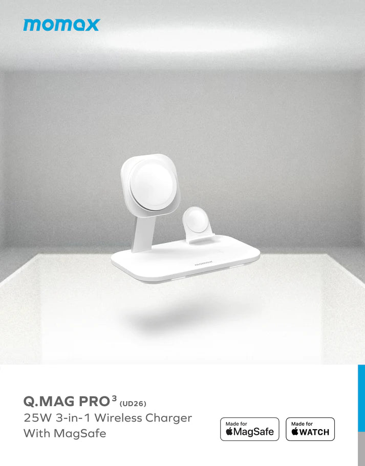 Q.Mag Pro 3 3-in-1 MagSafe Wireless Charging Stand UD26