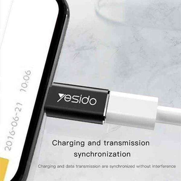 YESIDO GS03 Type C to Lightning Adapter for Fast Charging - Black