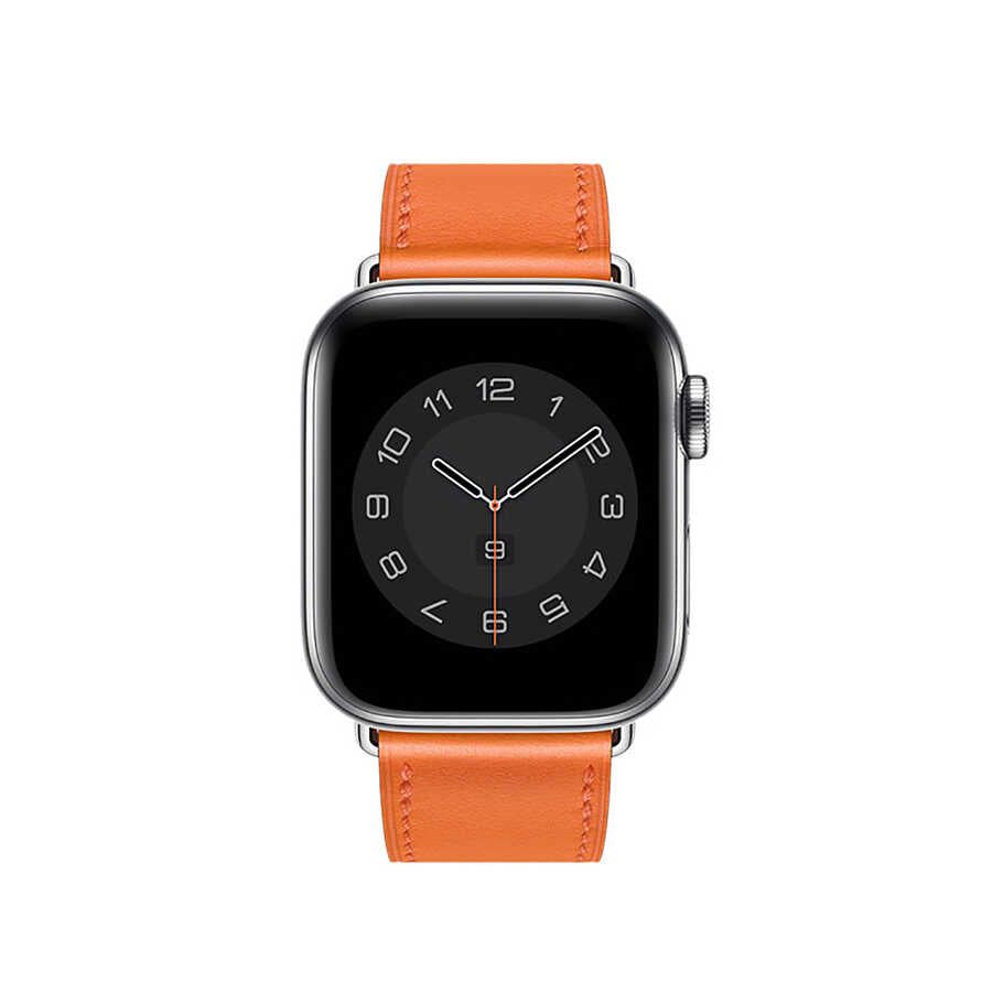 Wiwu Attleage Watchband Genuine Leather Band 42/44/45/49 - Orange