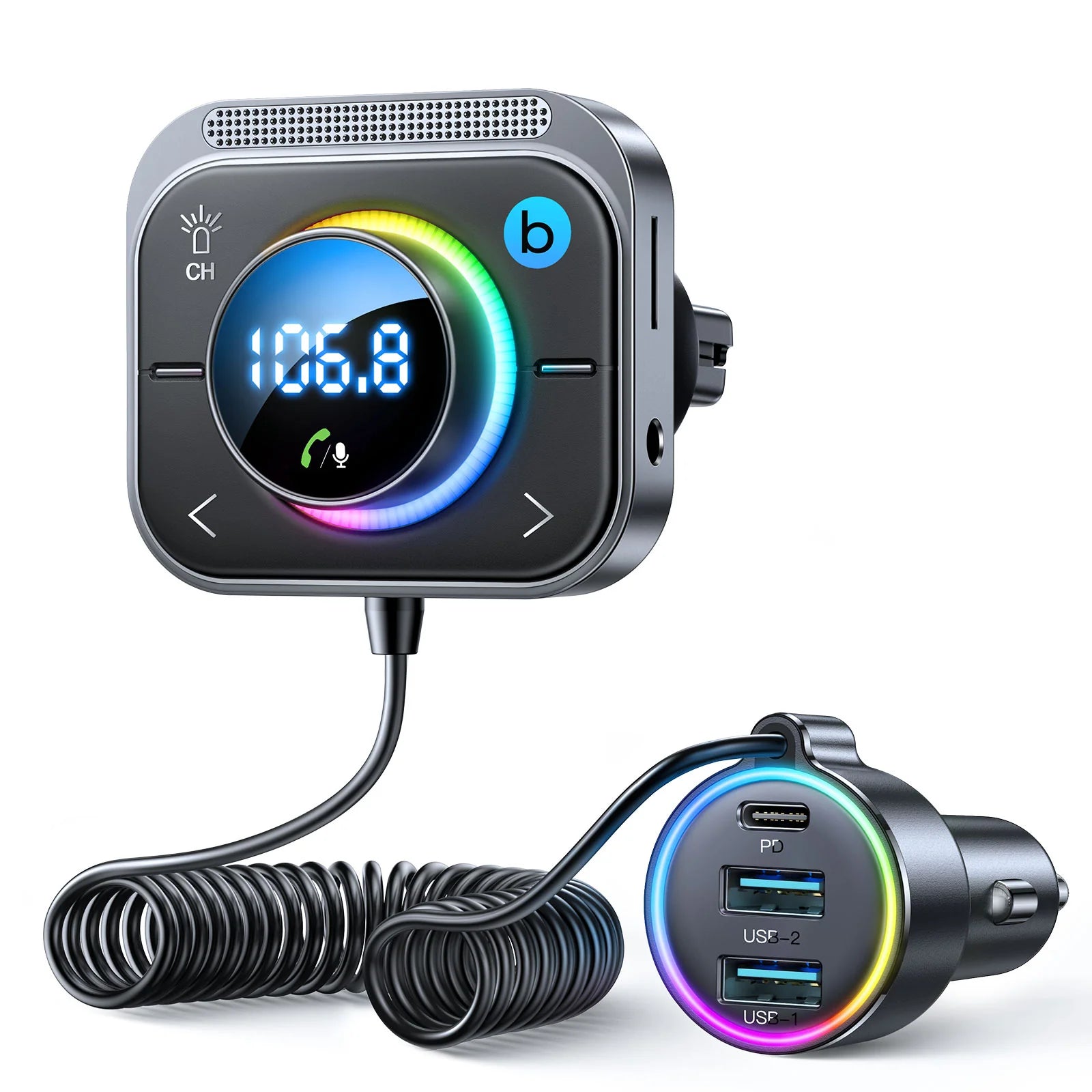 Joyroom 30W MP3 Bluetooth transmitter with Car Charger