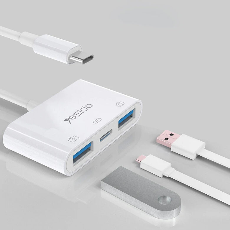 Yesido Type-C Multifunctional Portable Charging Cable – White