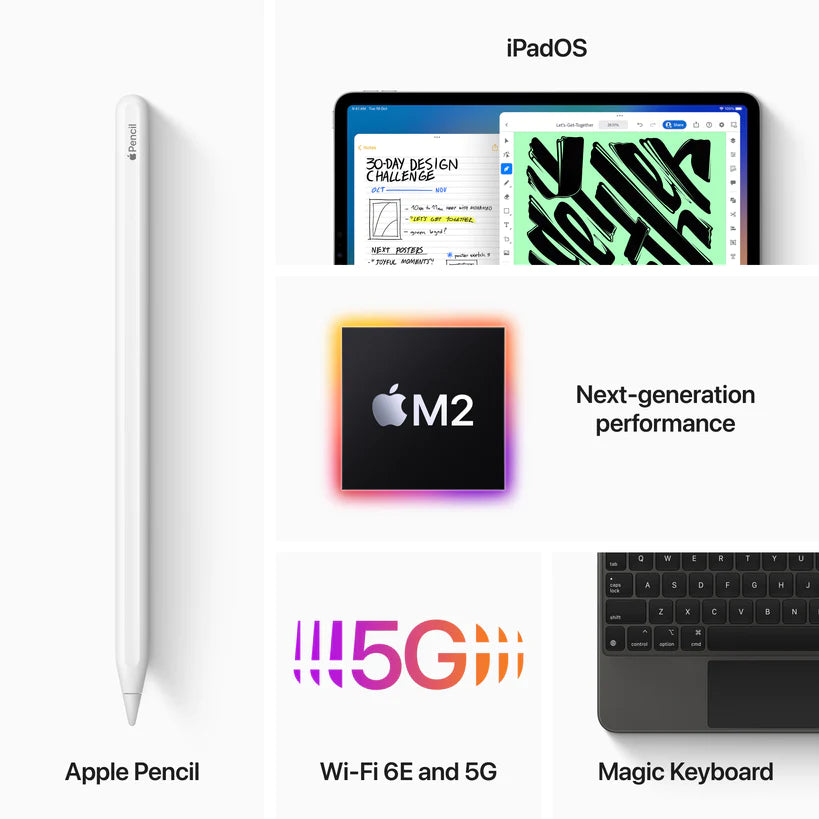 Apple iPad Pro 2022, 12.9 inch, Wi-Fi, 128 GB, Space Grey