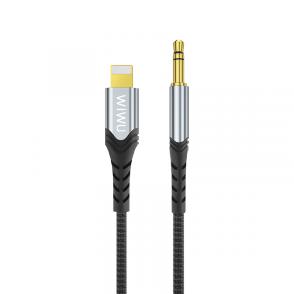 Wiwu 3.5mm audio stereo cable to lightning - black